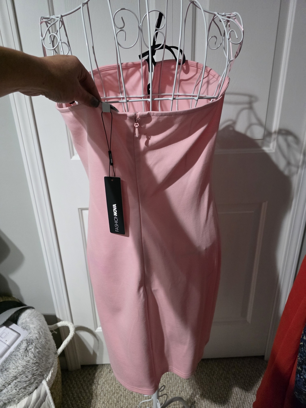 Fashion Nova Brielle Bow Pink Strapless Mini Dress - Picture 7 of 7